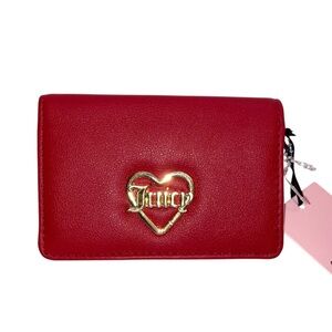Juicy Couture Bifold Wallet with Gold Heart Logo NEW